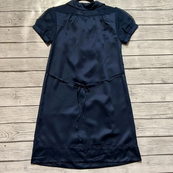 🌻Y2K 2eNV sz. S Navy Blue Dress w/tie back - Picture 4 of 10